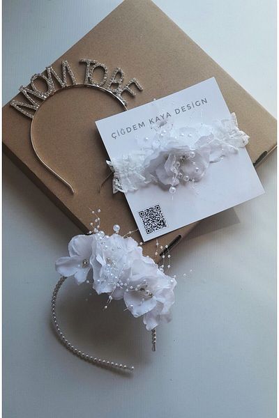 çiğdem kaya design Maternity Crown Set for Mother and Baby