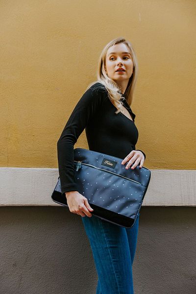 Fudela 13-14 Inch Dark Blue Paints Macbook- Laptop Bag