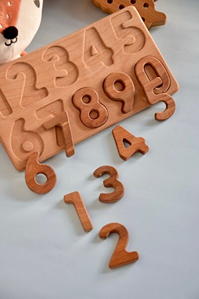 PİNGUPLAY Ahşap Rakam Bultak ( Rakam Puzzle, Okul Öncesi, 1. Sınıf, Eğitici, ...
