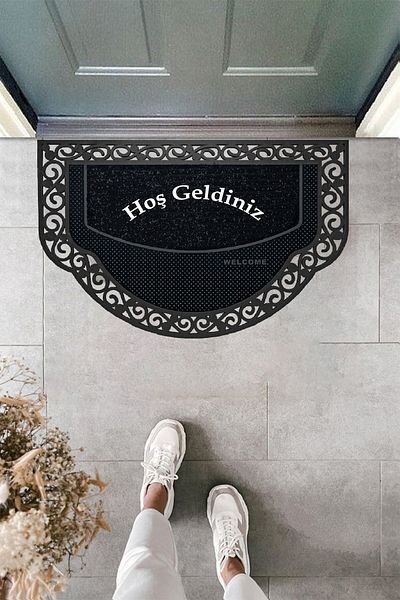 M&H Quality Decorative Washable Dust Catching Carpet Door - Welcome Doormat Written