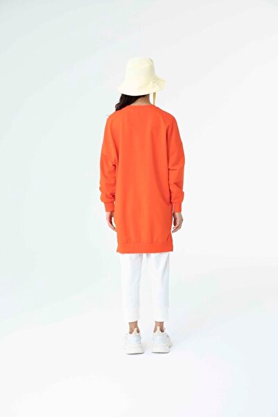 Soul Puane Loreen 30644 Bisiklet Yaka 2 Iplik Tunik A.kırmızı