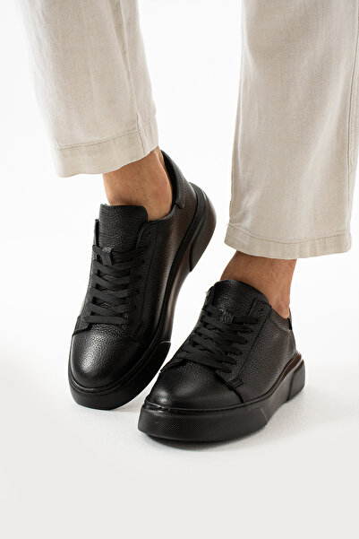 Safarimanshoes Ανδρικά δερμάτινα παπούτσια για αθλητικά παπούτσια Tommy Μαύρα