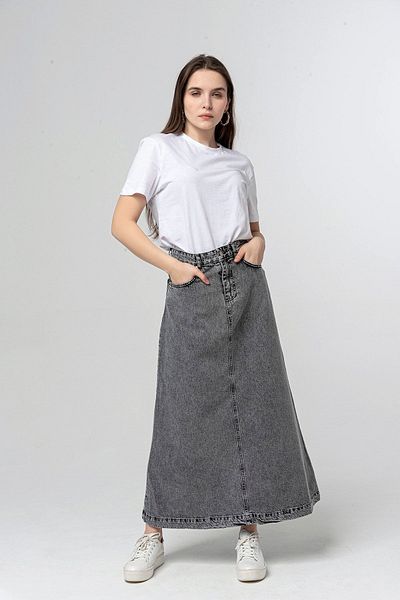 DeMim Gray Denim Skirt