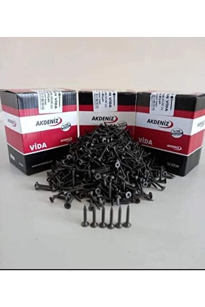 AKYD AK KALE YAPI DEKORASYON Vida Akdeniz Alçıpan Vidası Sivri Uçlu 3,5×25 10...