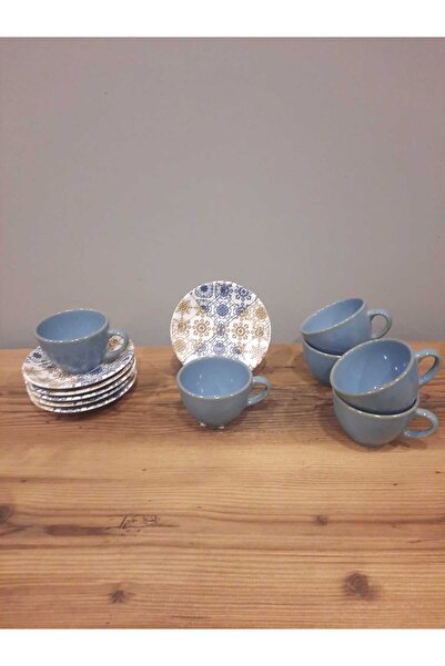 Keramika KERAMİKA 12 PARÇA 6 KİŞİLİK ÇAY FİNCAN TAKIMI MAGİC