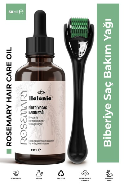 HELENİE Biberiye & Biotin Saç Bakım Kompleksi – Hızlı Uzama & Dökülme Karşıtı...
