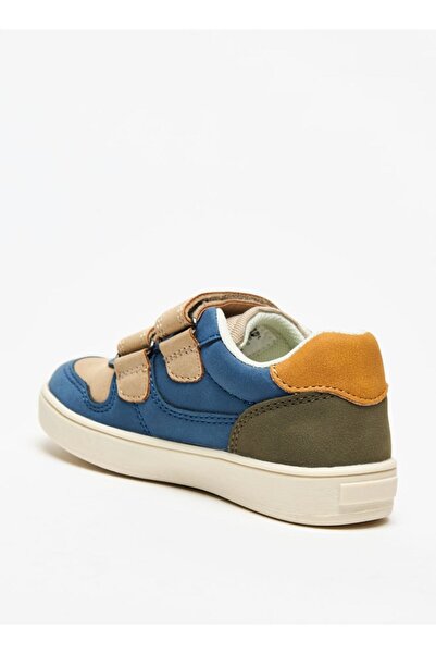 Barefeet Panelled Sneakers with Hook and Loop Closure