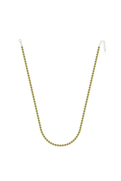 Merano Design 4mm Sarı Gold Su Yolu Kolye
