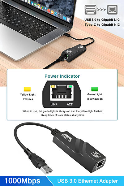Abbruch USB 3.0 Ethernet Adapter Converter Converter Gigabit Supported High Speed 10/100/1000 Mbps