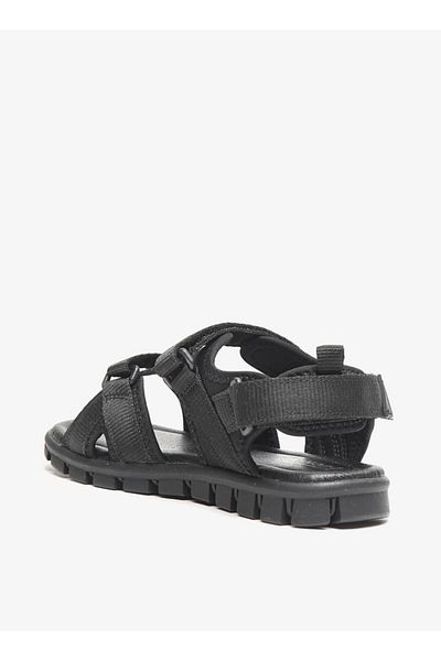 Mister Duchini Panelled Sandals with Hook and Loop Closure