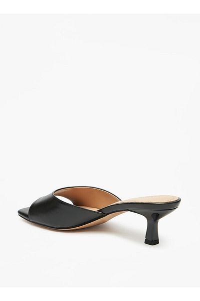 Celeste Women's Solid Slip-On Sandals with Kitten Heels