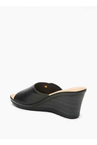 Flora Bella by Shoexpress Flora Bella Logo Accent Slip-On Sandals with Wedge Heels