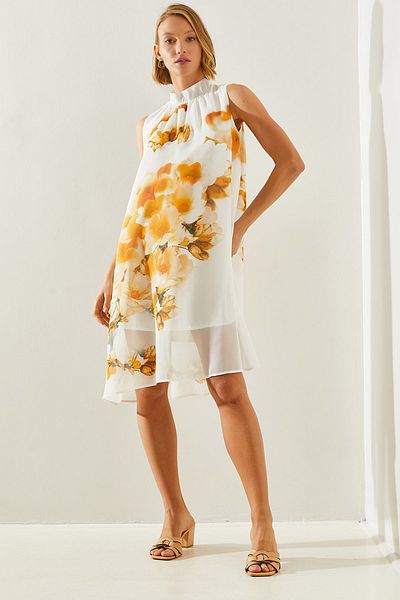 Bianco Lucci Floral Patterned Women's Strappy Dress - 23148 60251673