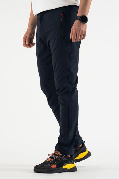 Souris Pantaloni de exterior cu 4 buzunare din lycra, albastru bleumarin, respirabili