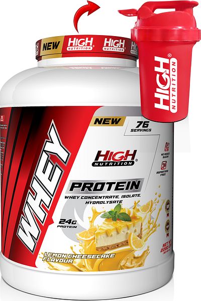 High Nutrition Lemon Cheesecake Flavored Whey Protein - 2280 gr 76 Serving Shaker Gift
