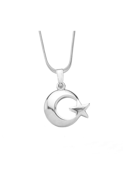 idolavm Türkiyem Ay Yıldız Erkek Kadın Unisex Kolye Çelik Takı