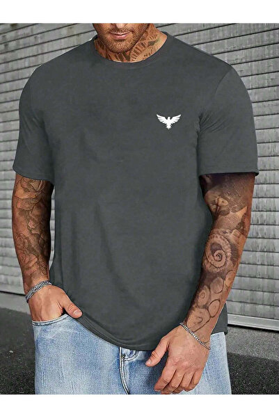 PENTHİLUS Μπλουζάκι με στάμπα με λαιμόκοψη Eagle