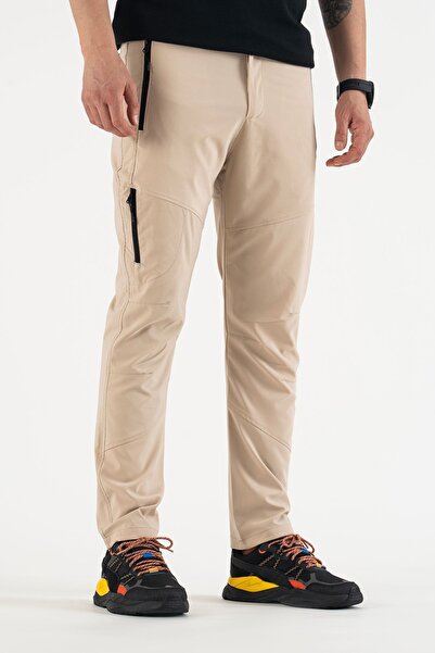 Souris Ανδρικό παντελόνι εξωτερικού χώρου με 4 τσέπες με αναπνεύσιμο Lycra χρώματος πέτρας