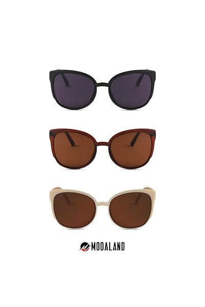 ModaLand Unisex Women's Sunglasses - 3-Piece Deal Set