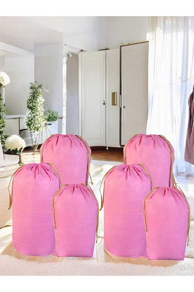 Balkan Room Σετ 6 ροζ αποθήκευσης - 2XXL, 2XL, 2L - Τσάντα μεταφοράς και τσάντα αποθήκευσης μαξιλαριού πάπλωμα