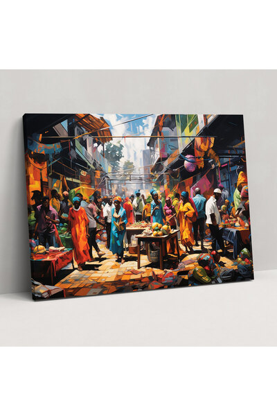 PaintedAnarchy Moving Market Graffiti Canvas Painting - Graffiti, Home Decor,...