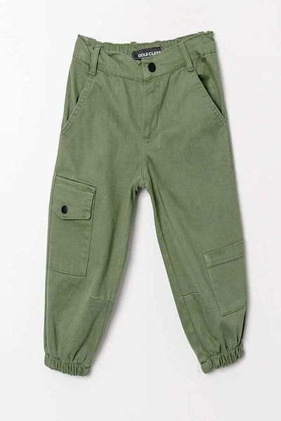 Gold Class Kidswear Pantaloni de jogging din gabardină pentru băieți - buzunare duble și fermoar