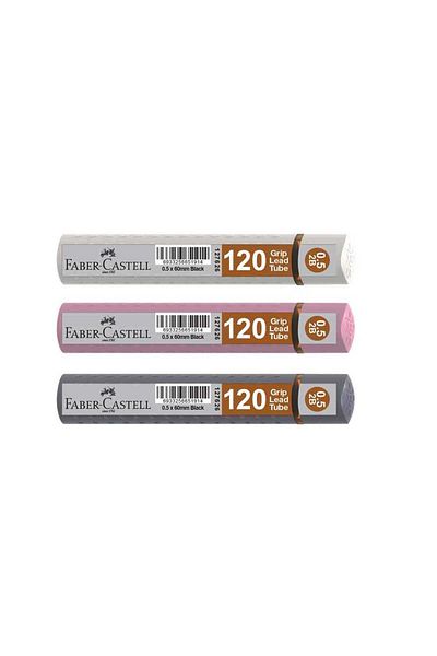 Faber Castell Faber Grip Series - Min 0.5mm 2B 60mm 120Pcs Tube Rose