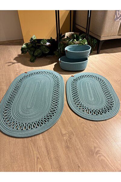 MaVaux Atina 4-Piece Wicker Bath Mat Set - Jute