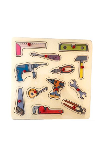 Laylay Toys Marangoz Aletleri Puzzle Kulplu (33x33 cm)
