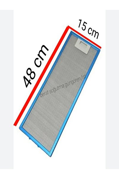 HİBSAN hibsan aspiratör alüminyum yağ filitresi ölçü en 15 cm boy 48 cm 15x48
