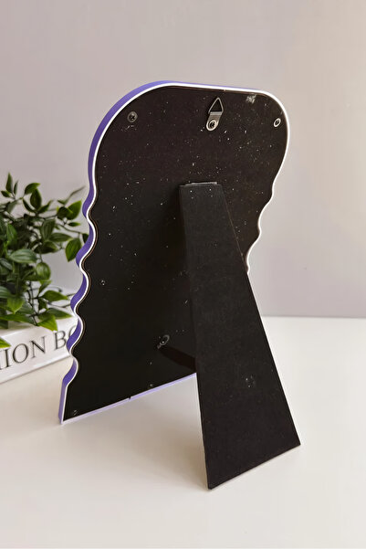 EFBUTİK Mor Zikzak Desen Makyaj Aynası