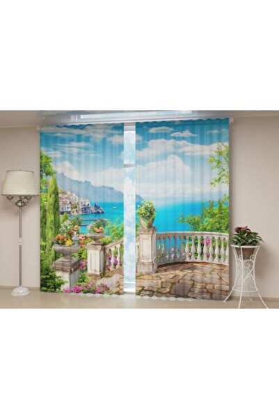 Elmas Dizayn Özel Üretim 3d Dijital Baskı 140 Cm * 240 Çift Kanat 2 Adet Fon ...