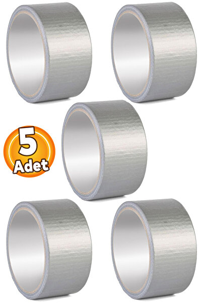 Badem10 (5 ADET) Gri Tamir İzolasyon Bandı 48 mm X 10 Metre Duct Tape Suya Da...