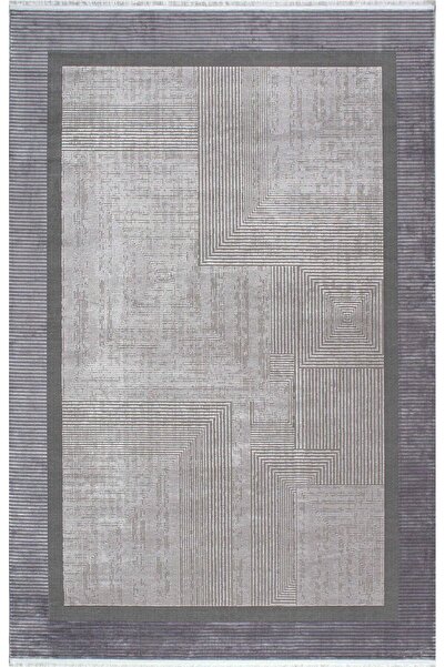 Artemis Halı Alegra Gri Çerçeve Desen Halı 03019c