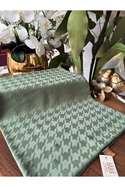 Organic Scarfs Kazayağı Desen Pamuk İpeksi Şal - Çay Ağacı