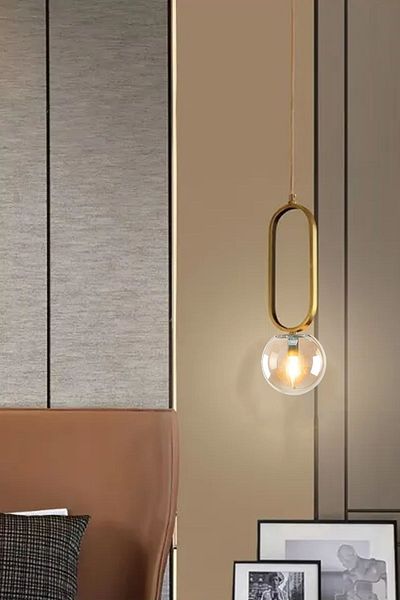 EYS Aydınlatma Kuzey Single Stylish Modern White Glass Pendant Chandelier