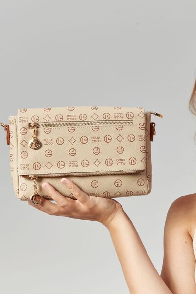 Morpelikan Monogram Patterned Women's Portfolio - 4 Compartment Crossbody Shoulder Bag