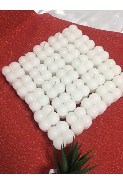 eSLeTc 100 Adet Özel Mini Bubble Mum Davet Nikah Söz Nişan Kına Hediyeliği