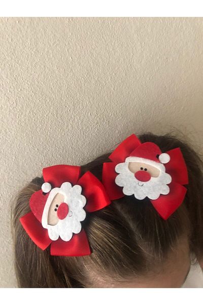 Stil Tasarım Toka Santa Claus New Year 2 Pieces Red Buckle