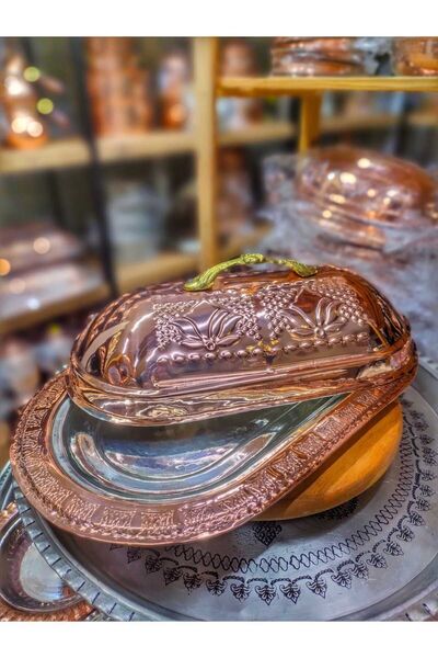 GÜR BAKIR Copper Kebab Presentation Plate 40 Cm