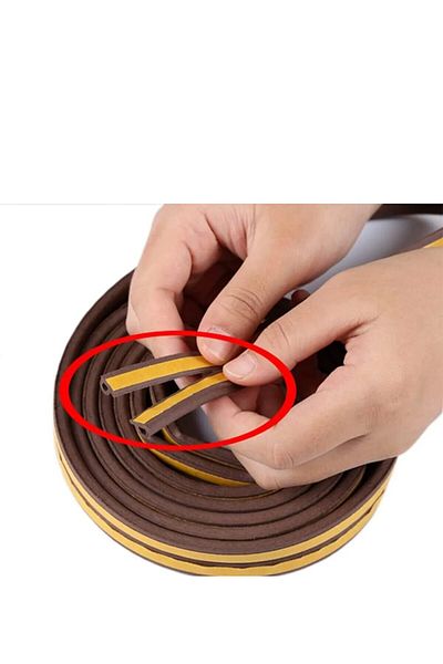 Besthırdavat Door Window Tape Rubber Brown 2X1M=2M