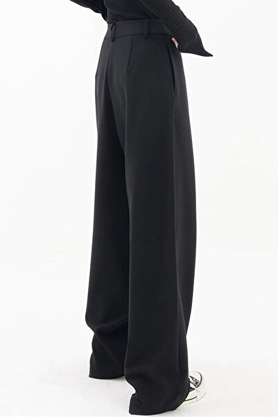 ipek atlas X Nurbeli Kadın Asimetrik Urban Tasarımlı Palazzo Pantolon
