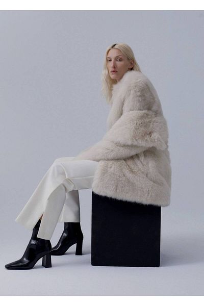 MANGO Woman Skórzane botki Chelsea