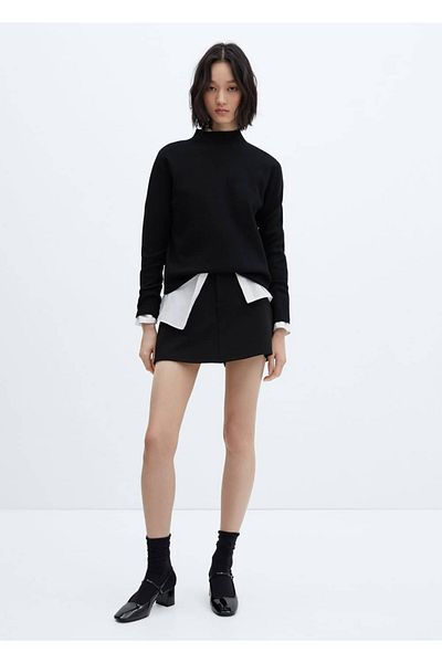 MANGO Woman Pulover decupat cu guler Perkins