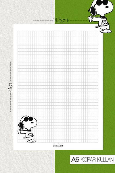 SelisCraft Σημειωματάριο με μοτίβο Snoopy 07 Daily Planner, Σημειωματάριο, Λίστα εκκρεμοτήτων, Σημειωματάριο, Ατζέντα