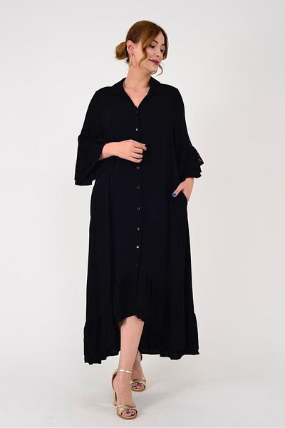 Rabiossa ROCHIE LUNGĂ DETALIE DANTELĂ AUTHENTICĂ DE FEMEI