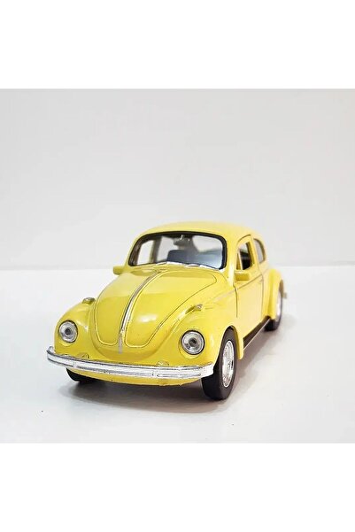 WELLY 1.36 ÖLÇEK WELLY MARKA LİSANSLI VOLKSWAGEN BEETLE SARI RENK VOSVOS 12CM MODEL METAL ARABA