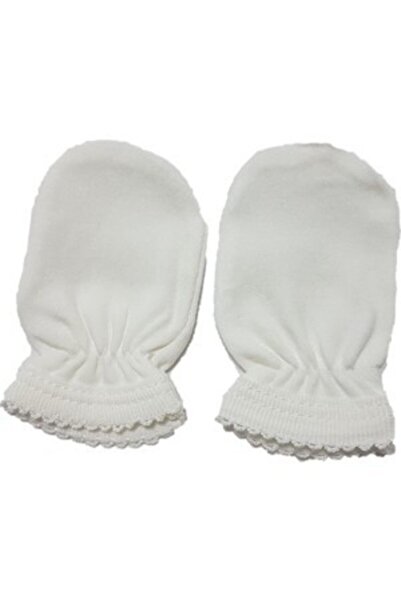 Cantaz Yeni Doğan Pamuklu Penye Eldiven 2'li Eldiven Pembe-beyaz