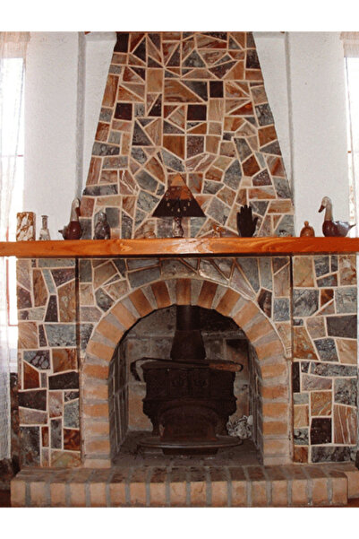 Genel Markalar Dekoratif Doğal Ahşap  Şömine Üstü Raf 130X15X7-8