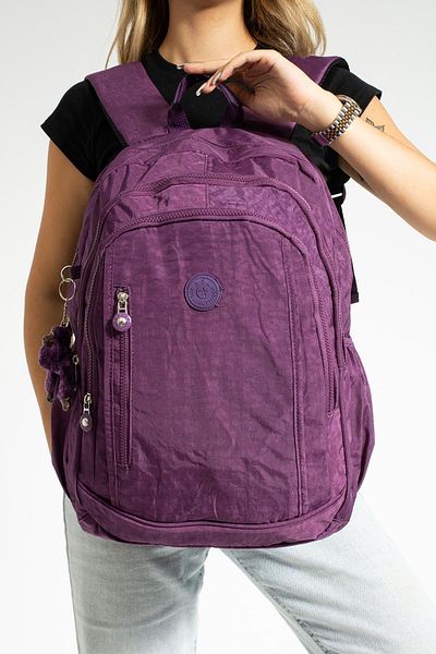 DUOMİNO Lila Crinkle-rucksack – Wasserabweisend, Groß, Laptop- Und Reise-schultasche 15,6 High School